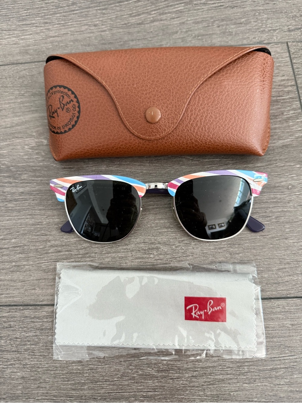 Ray-Ban Clubmaster Sunglasses RB 3016 summer 49 with case